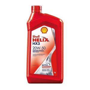 Aceite Shell Helix HX3 20W‑50 (1 L) – mineral de alta viscosidad para motores antiguos y exigentes