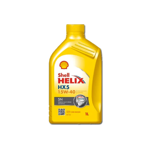 Aceite Shell Helix HX5 SN 15W‑40 (1 L) – mineral multigrado con limpieza activa