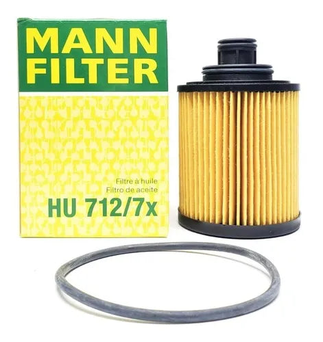 Filtro de aceite HU 712/7X (J‑608) – cartucho insert con junta para Chevrolet Combo Van