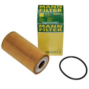 Filtro de aceite insert HU 6011Z — recambio técnico “metal‑free” con junta, para Nissan NP300/Navara 2.3 dCi