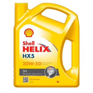 Aceite Shell Helix HX5 SN 20W‑50 (4 L) – Alta viscosidad y limpieza activa para motores maduros