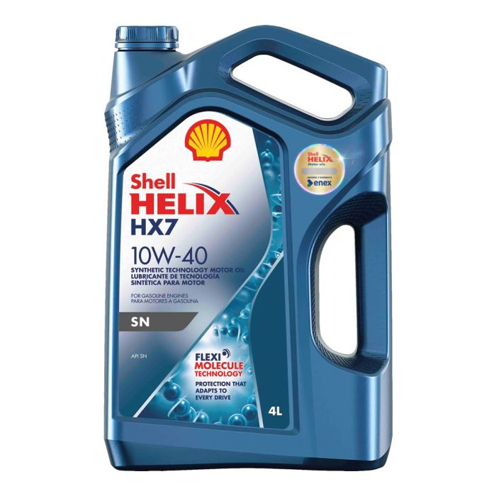 Aceite Shell Helix HX7 SP 10W‑40 (4 L) – semisintético con limpieza activa para autos modernos