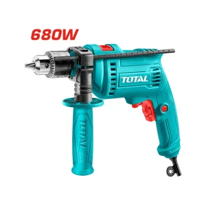 Taladro de impacto Total 680 W – Mandril autoajustable 13 mm