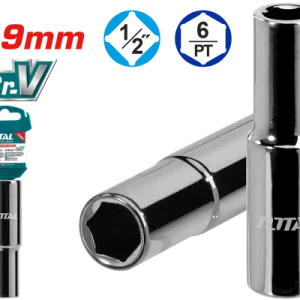 Dado largo hexagonal de 19 mm con encastre de 1/2″