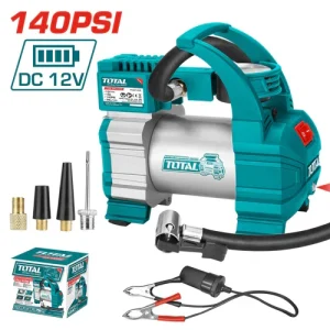 Inflador de neumáticos 12 V con manómetro digital – presión máxima 10 bar (145 psi), caudal 35 L/min, apagado automático