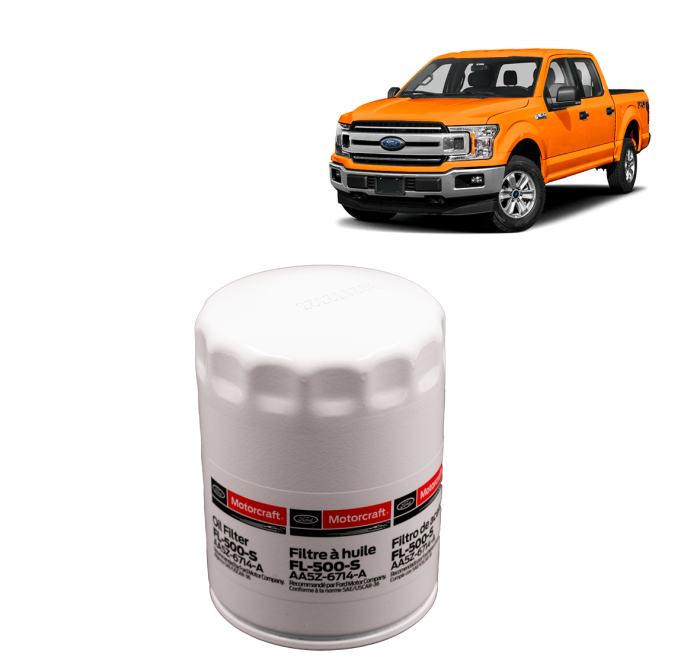 Filtro de aceite J‑792 — cartucho insert con junta, recambio técnico sin marca visible para Ford F‑150 3.0 L Diesel (2023–2024)