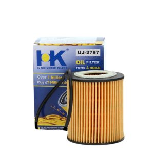 Filtro de aceite HU 711/2 x — cartucho insert “metal‑free” con junta, recambio técnico sin marca visible para Mazda CX‑7 2.5, Mazda 3, 6, MPV II