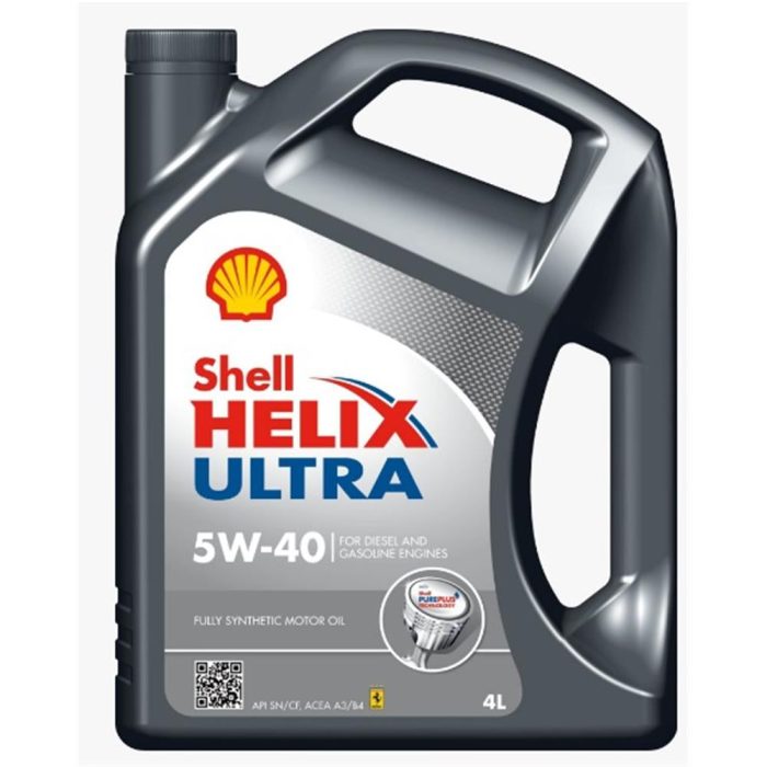 Aceite Shell Helix Ultra 5W‑40 (4 L) – sintético de máxima limpieza