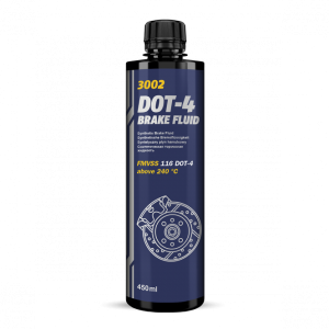 Líquido de frenos MANNOL DOT 4 450 g – fluido sintético de alto punto de ebullición con protección antioxicorrosiva