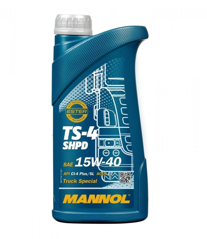 Aceite MANNOL TS‑4 SHPD Extra 15W‑40 (1 L) – rendimiento y longevidad supercargada